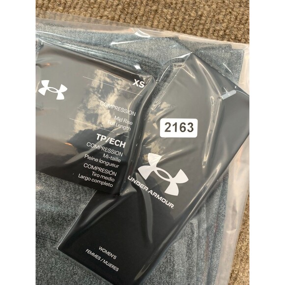 Under Armour Leggings Womens XS HeatGear Full Length Athleisure Gym Running Grey - Picture 10 of 10